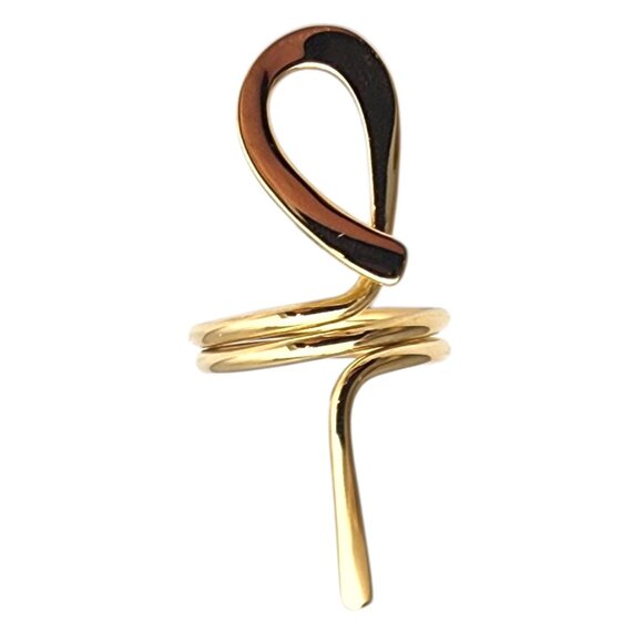 Estate Jewelry - 18K Yellow Gold ANKH Cross Ring #22850